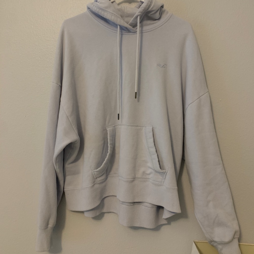 Hollister Baby Blue Pullover Hoodie size L